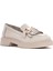 Kadın Krem Püsküllü Deri Casual Loafer 25SFD220018 7