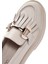 Kadın Krem Püsküllü Deri Casual Loafer 25SFD220018 10