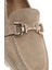Kadın Bej Toka Detaylı Süet Deri Comfort Loafer 25SFD153710 9