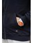 Erkek Yumuşacık Kumaşlı Fermuarlı Nakışlı Kapüşonlu Lacivert Sweatshirt 7