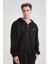 Erkek Yumuşacık Kumaşlı Fermuarlı Nakışlı Kapüşonlu Siyah Sweatshirt 2
