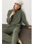 Kadın Modal Uzun Kollu Yarım Fermuarlı Bol Paça Takım 5