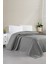 Antrasit Pamuklu Çift Kişilik Waffle Pike Yatak Örtüsü 200X230CM 2