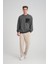 Erkek Yumuşacık Kumaşlı Oversize Fit Yuvarlak Yakalı Füme Sweatshirt 2