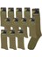 Erkek Soket Asker Çorabı Haki Yeşil Mevsimlik Çorap 12 Çift 1