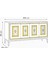 Ala Konsol Beyaz Gold Konsol 4 Kapaklı Pramit Ayaklı Gold Detaylı 164x80x44 Cm 4