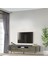 Duru Tv Sehpası Antrasit Gold 2 Kapaklı 1 Çekmeceli Oval Formlu Sehpa 180x40x53 Cm 1