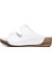 Kadın Beyaz Cırtlı Dolgu Taban Hakiki Deri Terlik 3
