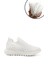 Kadın Beyaz Triko Taşlı Memory Foam Tabanlıklı Comfort Sneaker 1