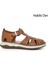 Kadın Taba Dolgu Topuk Hakiki Deri Sandalet 1