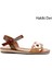Kadın Kahve Hakiki Deri Sandalet 1