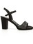 Kadın Siyah Bilekten Bağlı Platform Topuklu Sandalet 1