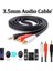 3.5 mm To 2 Rca (5 Metre) Stereo Lale To 2rca Aux Ses 2 Rca Kablosu (5 Metre) 3