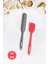 2’li Pasta Spatula Seti, Silikon Yanmaz Yapışmaz Spatula ve Çikolata Krema Reçel Sıvama Bıçağı Seti 1
