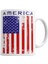 Amerika Bayrağı Temalı Porselen Kupa Bardak, Şık ve Renkli Tasarım 1