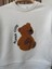 Erkek Çocuk Pamuklu Ekru Pelüş Ayıcık Baskılı Sweatshirt ve Desenli Pantolon Takım 4