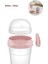 Pembe Taşınabilir Yoğurt Kabı, 600 ml + 200 ml Saklama Haznesi, Pratik ve Şık 4