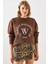 Kadın Üç Iplik Şardonlu Yazılı Sweatshirt Mbhs 3