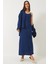 Kadın Dokulu Ince Askılı Elbise Oversize Gömlek 'li Takım 1
