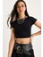 Kadın % Pamuklu Crop T-Shirt 1