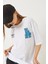 Kadın Los Angeles Baskılı Oversize Kısa Kollu Penye T-Shirt 1