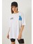 Kadın Los Angeles Baskılı Oversize Kısa Kollu Penye T-Shirt 3