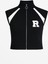Raglan Kollu R Nakışlı Fermuarlı Crop Bluz 1
