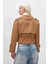 Oversize Geniş Kesim Pamuklu Crop Trençkot 4