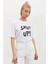 Bisiklet Yaka Oversize Shut-Up Baskılı T-Shırt 1