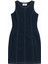 Sıfır Kollu Mini Jean Elbise 3