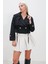 Oversize Geniş Kesim Pamuklu Crop Trençkot 3