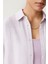 Oversize Basic Düğmeli Müslin Gömlek 2