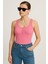 Düğme Detaylı Ribana Crop Atlet 1
