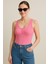 Düğme Detaylı Ribana Crop Atlet 3