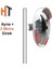 Trafik Güvenlik Aynası 60 cm Kırmızı-Beyaz ve 2 M Galvaniz Flanşlı Direk Set 1