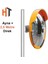 Trafik Güvenlik Aynası 80 cm Sarı-Siyah ve 2.5 M Galvaniz Flanşlı Direk Set 1