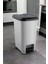 25 Litre Gri Pedallı Modern Çöp Kovası, Pratik ve Şık Tasarım 1