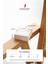 Dekoratif, Şık, Modern ve Minimalist Beton Kare Mumluk (Bej - Kırık Beyaz) 3
