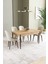 Ikon Meşe Desen 80X132 Açılabilir Mdf Masa Yemek Odası Takımı, Mutfak Takımı 4 Adet Sandalye 1