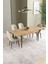 Ikon Meşe Desen 80X132 Açılabilir Mdf Masa Yemek Odası Takımı, Mutfak Takımı 4 Adet Sandalye 2