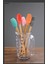 Renkli Silikon Bambu Spatula Seti, 5 Parça, Isıya Dayanıklı ve Yapışmaz 5