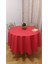 Kırmızı Yuvarlak Sıvı Itici ve Leke Tutmaz Masa Örtüsü 1