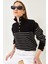 Kadın Kolu Düğmeli Patlı Triko Kazak 3