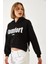 Kadın Üç Iplik Şardonlu Yanları Fermuarlı Crop Sweatshirt 2