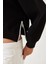 Kadın Üç Iplik Şardonlu Yanları Fermuarlı Crop Sweatshirt 3
