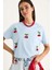 Kadın Kısa Kollu Kiraz Aksesuarlı T-Shirt 1