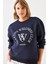 Kadın Üç Iplik Şardonlu Yazılı Sweatshirt Mbhs 1