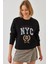 Kadın Üç Iplik Şardonlu Nakışlı Sweatshirt 1