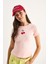 Kadın Kiraz Nakışlı Fitilli Basic Crop T-Shirt 2