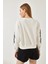 Kadın Kolları Nakış Desenli Sweatshirt 4